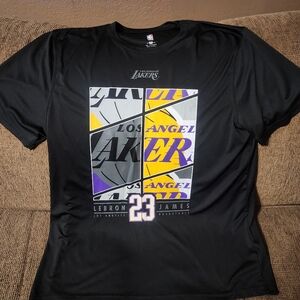 Men's NBA Authentic L.A. Laker's Lebron James Black T-Shirt XXL